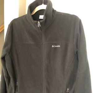 Women’s Columbia Full Zip Fleece Jacket, Black, Size L, Excellent Condition!